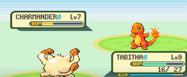 battleing with charmander